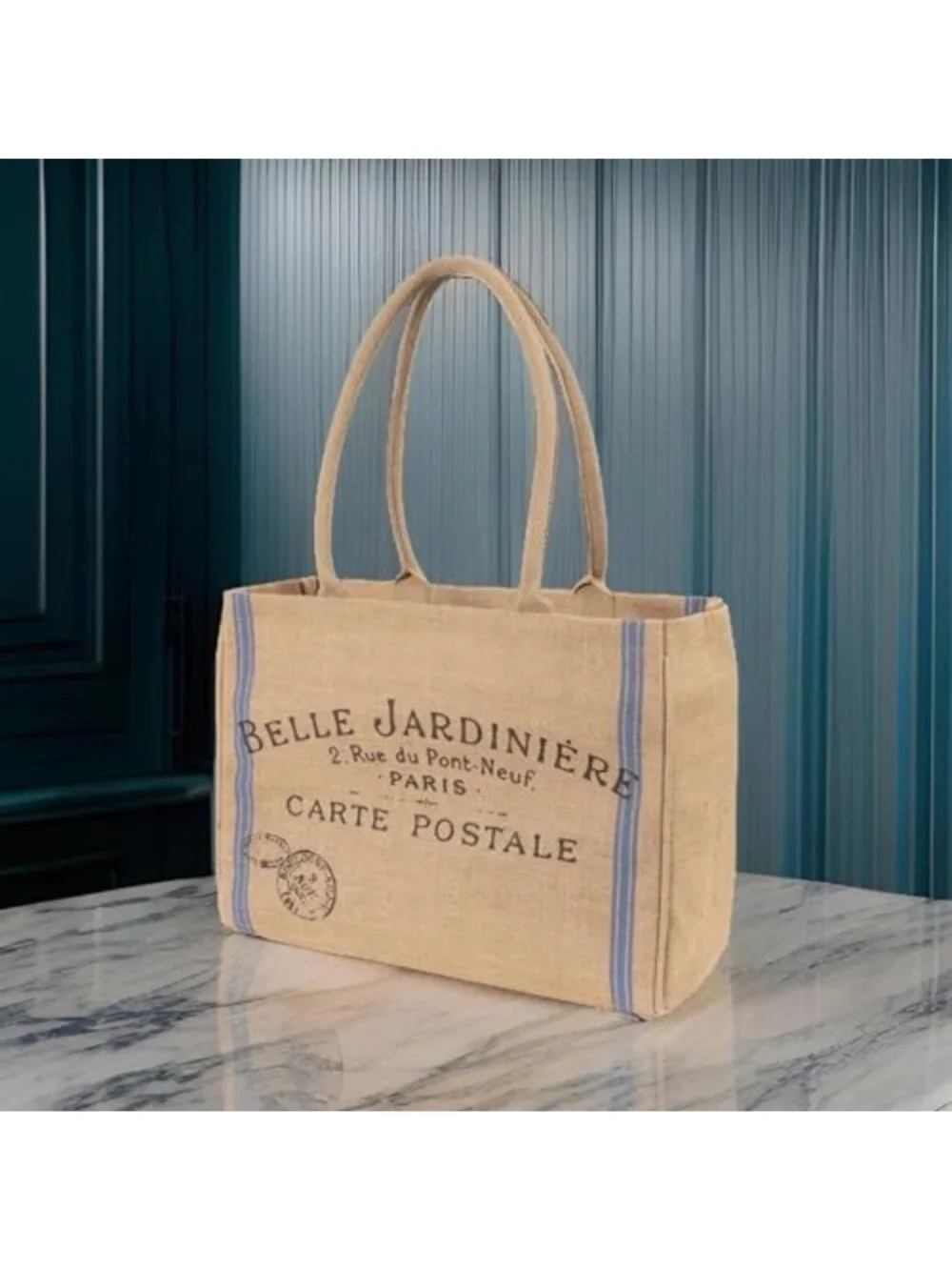 Stylish Jute Market Tote Bag with Handles - Eco-Friendly, Versatile & Durable